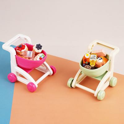 Dětský vozík Simulace Mini nákupní vozík Supermarket Hračka Vozík Hraní Dům Kluci A Holky Kreativní Model Ozdoba