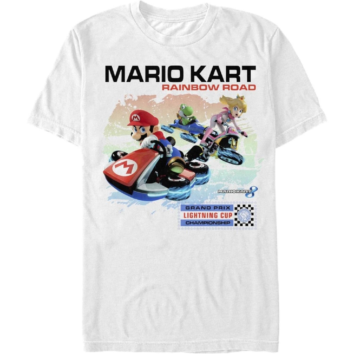 

Nintendo Mens MK ChallengeT-Shirt XXXXXL білий