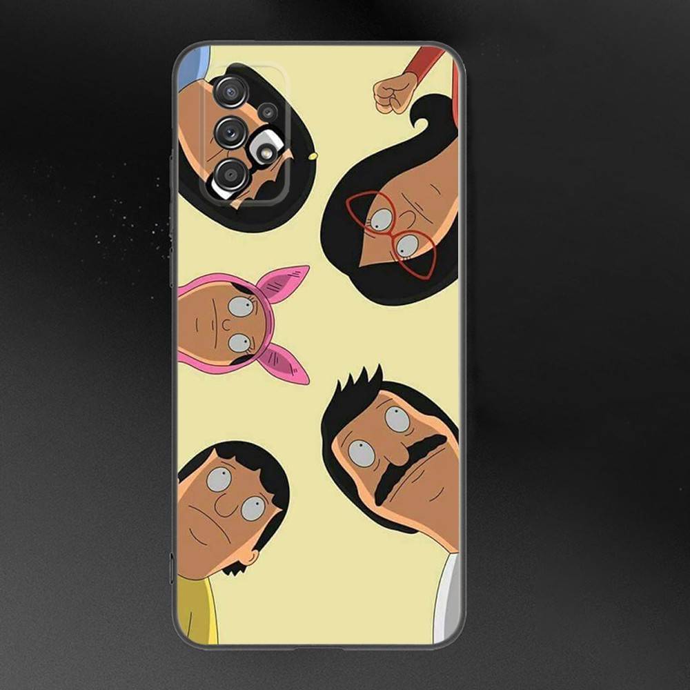 Cartoon B-Bobs Burgers Phone Case For Samsung Galaxy A 91,80,73,72,71,53,52,51,22,5G Shockproof Soft Black Cover