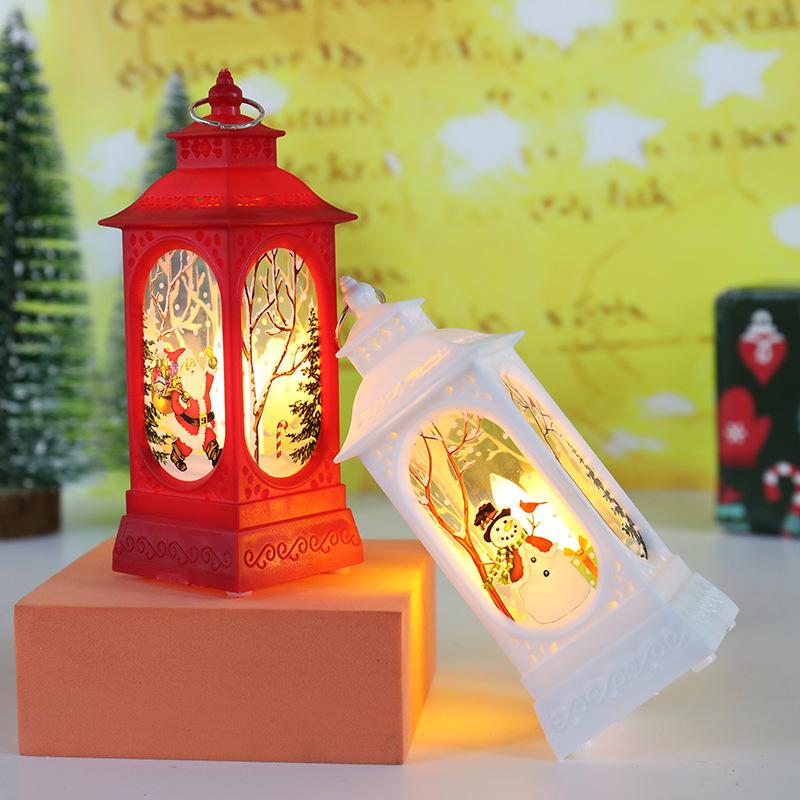 1Pc Christmas Decorations Small Lanterns Candle Lamps Electronic Snowman Night Lights Christmas Gifts Desktop Ornaments