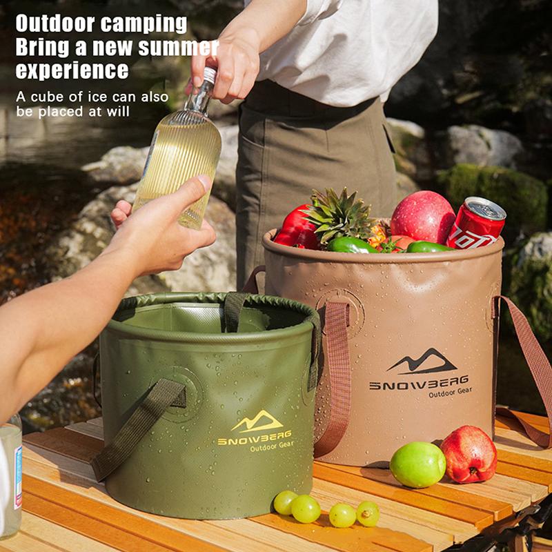 Tragbarer Faltbarer Eimer 5L 10L Großes Fassungsvermögen Outdoor Camping Reise Zusammenklappbarer Handlicher Wasserbehälter Für Outdoor Wandern