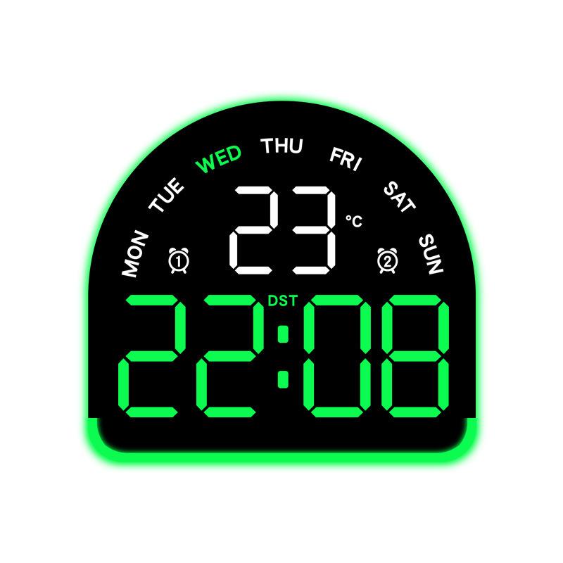 Electronic LED Clock with Ambient Light Adjustment Multiple Alarm Options and Dual Celsius/Fahrenheit Temperature Display