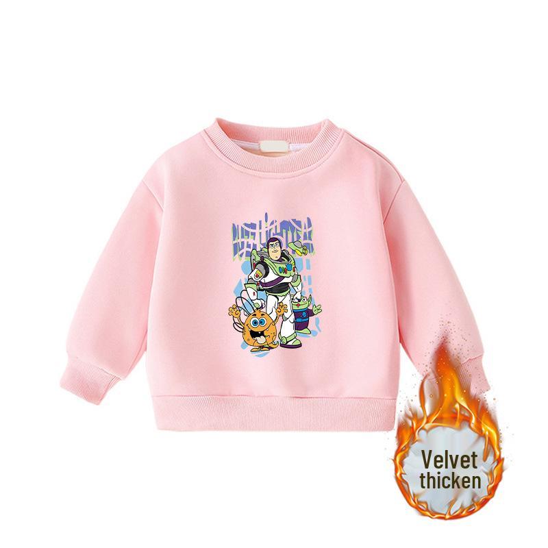 Unisex Kids' Round Neck Long Sleeve Warm Korean Style Fashion Hoodie