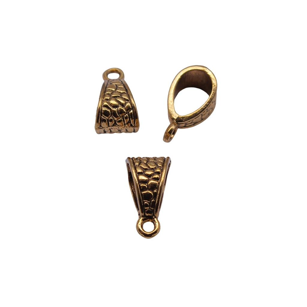 Antique Twisted Pattern Bail Connectors For Charm Attachments Craft Jewelry Accessories