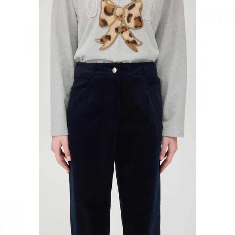 Benetton Solid Velvet Wide Pants Bapt60561