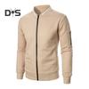 Herrenjacke Herbst Winter Einfarbig Waffelstruktur Sweatshirtjacke mit Taschen Reißverschlussleiste Lässige Oberbekleidung Sportliche Kleidung