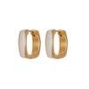 Temperament Gold Color Geometric Square Hoop Earrings For Women Fashion Personality Daily Commuting Jewelry Accessories