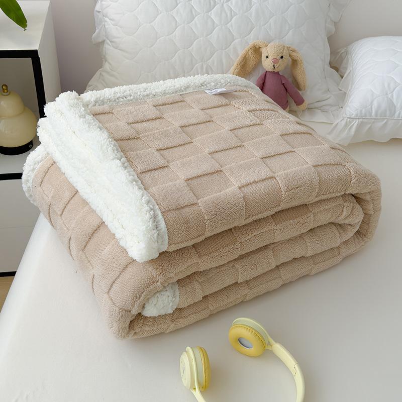Coperta Plaid in Pile Soffice Inverno Coperte Ispessite Copripiumino Double Face Copridivano Letto Morbido Caldo Plaid Copriletto Camera da Letto