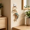 Keychain Pendant, Sparkling Rhinestones Dolphin Shape Keychain, Electroplated Surface Key Holder with Key Ring And Lobster Clasp
