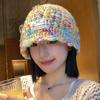 Knitted Pullover Hat for Women In Autumn and Winter Versatile Niche Bag Head Hat  Big Head Circumference  Face Showing Small Woolen Hat