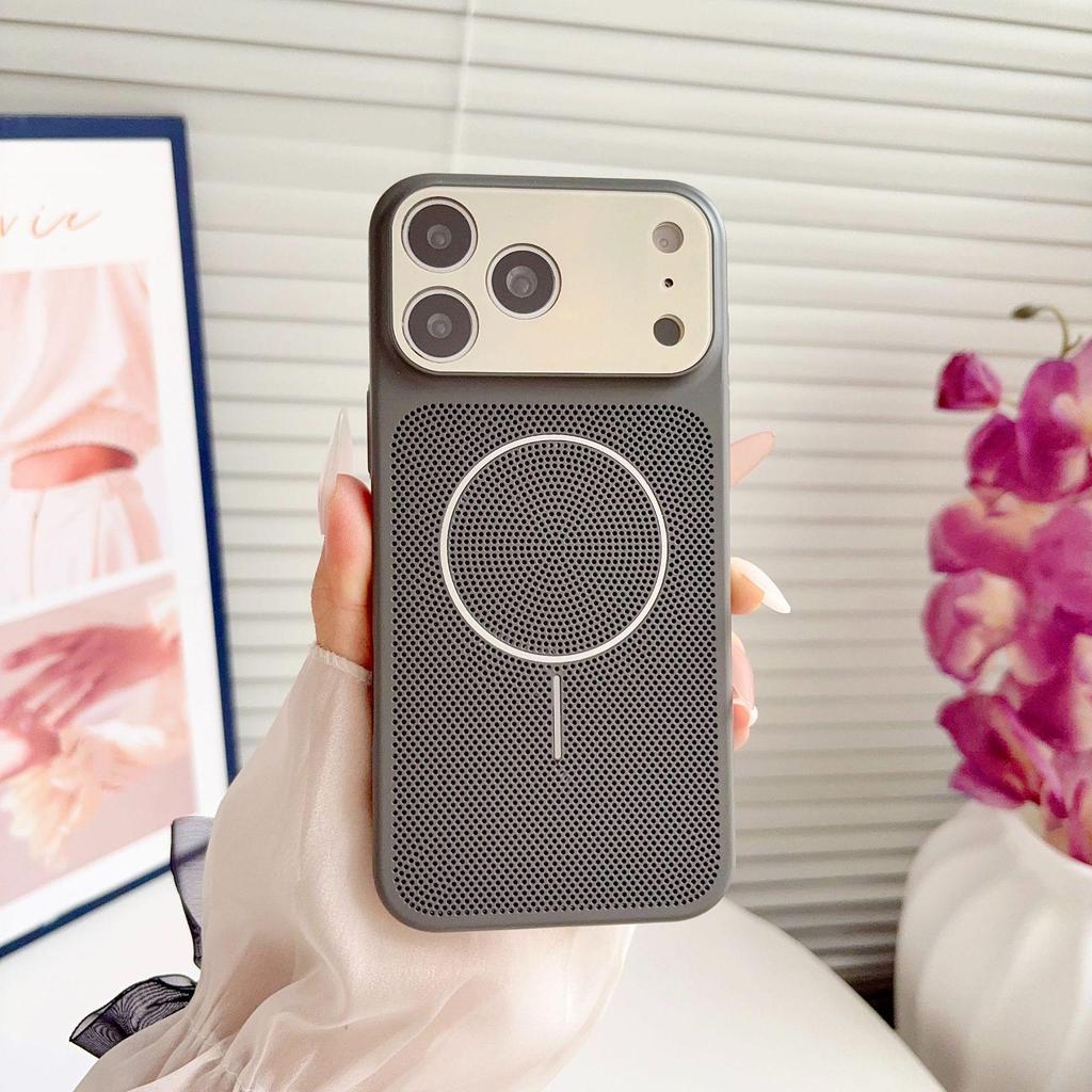 Apple 17 Pro Max Color Block Wireless Charging Case, iPhone 16 PM/15 PM, Instant Heat Dissipation Protective Cover