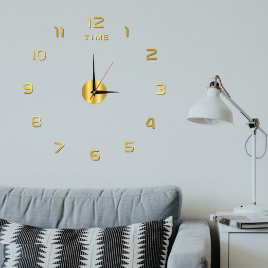 Luminous Wall Clock Modern Design Easy To Install Battery Powered Silent Decorative 3D DIY Wall Clock for Living Room