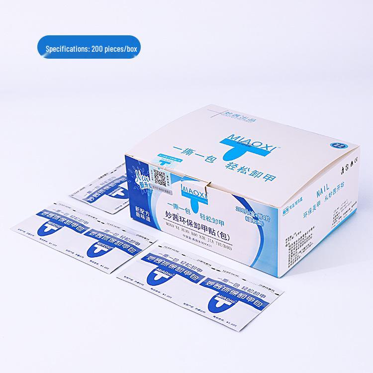 Eco-Friendly Disposable Nail Polish Remover Pack - Gentle, Alcohol-Based Wipes for Nail Art Removal