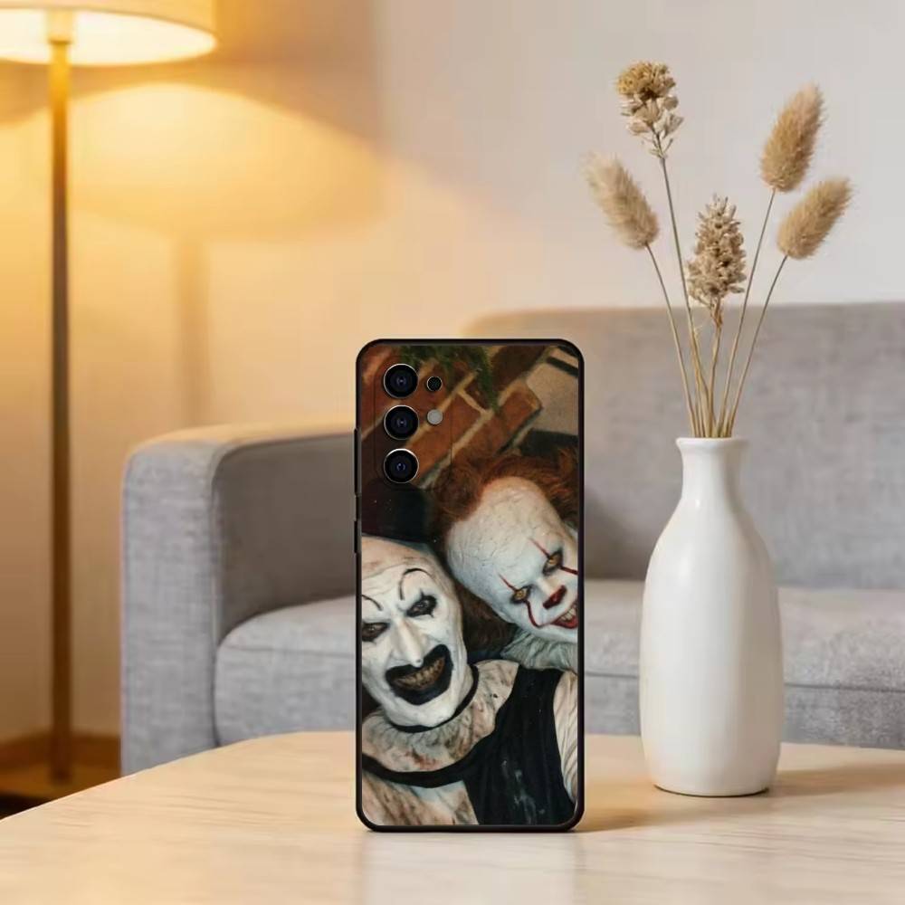 T-Terrifier H-Horror C-Clown Phone Case For Samsung S25,S24,S21,S22,S23,S30,Ultra,S20,Plus,Fe,Soft Silicone Black Cover