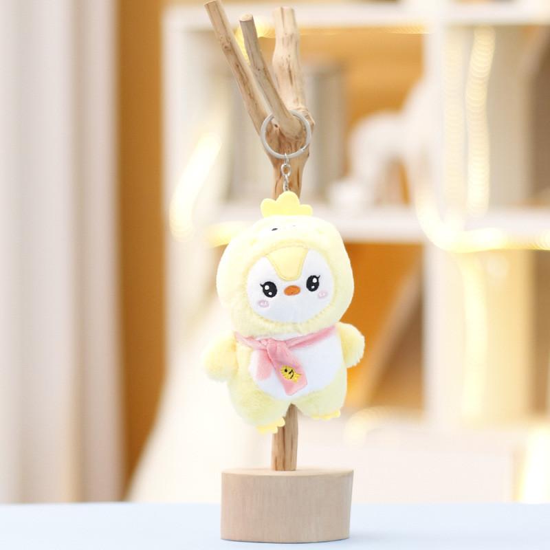Rabbit Penguin Into Plush Doll Keychain Cartoon Toy Decoration Pendant Gift