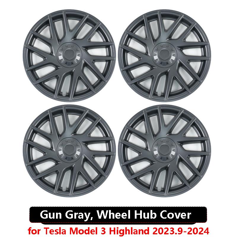 

для Tesla Model 3 Highland 2024 комплект крышек ступицы колеса аксессуары для кузова производительность автомобильные сменные колпачки для полного обода Model3