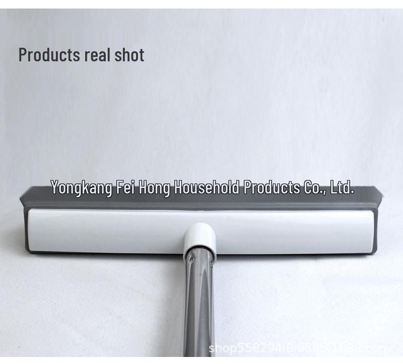 Silicone Soft Bristle Floor & Carpet Cleaning Brush with Dual-Use Squeegee for Pet Hair Removal