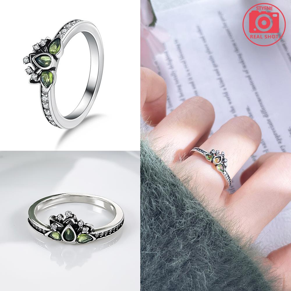 Den svatého Valentýna 925 Sterlingového stříbra Černý & Růžový Srdce Lesklé Zirkonové Prsteny Trendy Prsten pro Ženy Dárek Lásky DIY Jemné Šperky