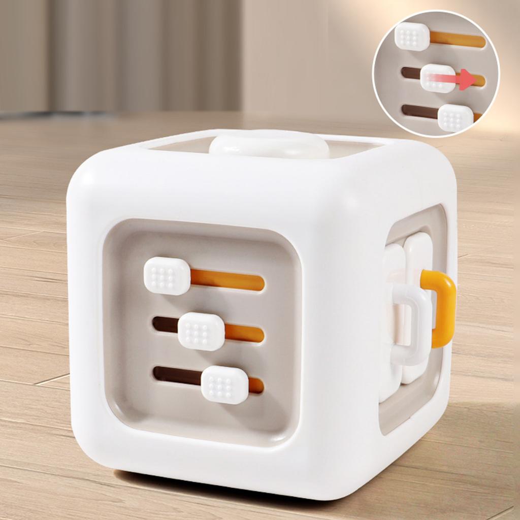 6 Sided Busy Ball Toy Drawer Switch Rotating Knob Hexahedral Busy Ball Early Education Toy for Kids