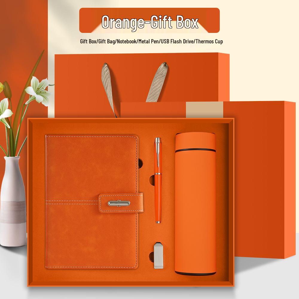 Custom Business Gift Set: Notebook & Thermos Cup for Office Use