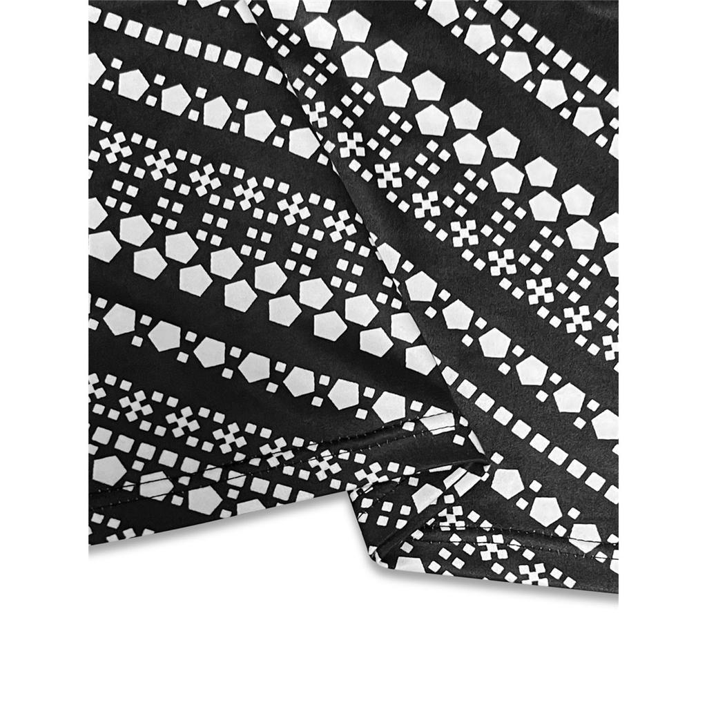 Women's Short-sleeved Round Neck Geometric Printed Slim Short Dress