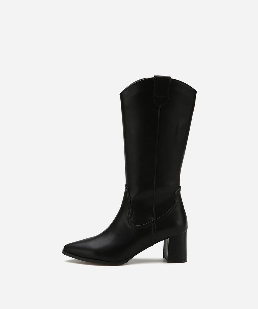 Salt And Chocolate [Suede Ver. Added] Pointed Toe Western Long Boots 412148003 (6Cm/3 Colors) (A Type)
