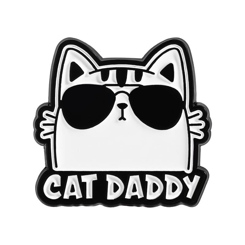 Punk Cat Enamel Pins Custom MY CAT AND I TALK SHIT ABOUT YOU Brooches Lapel Badges Clothes Animal Jewelry Gift for Kids Friends