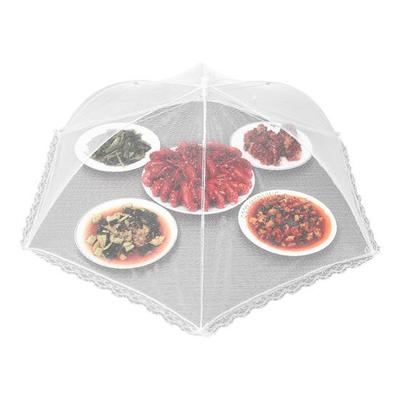 Copertura per Alimenti Pieghevole a Ombrello Rete a Maglia con Struttura in Acciaio Inossidabile Protezione Mosche Copertura per Alimenti per Uso Interno Esterno