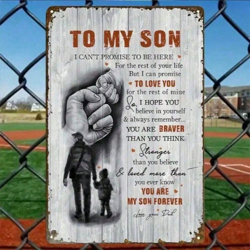 

Metal Poster Wall Art Son Gift from Dad for Home