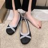 2025 spring and summer new cloth shoes women's Doudou shoes breathable mesh fly-woven shoes flat-soled beef tendon sole soft-soled single shoes women