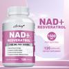 1500 Mg NAD + Resveratrol Supplement, NAD Supplement Pinahusay Na Absorption, Age Defense, Energy, Metabolic Repair