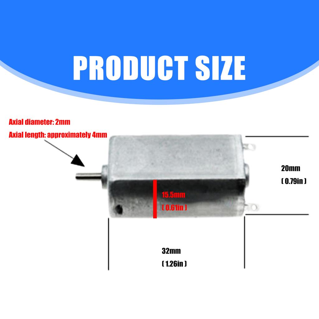 Multipurpose Low Speed 180 Microing Motor 6V 12V Short Shaft Convenient for Science Projects and Craft Creation
