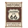 Route 66 Souvenir License Plate, American Auto Metal Sign 20x30cm