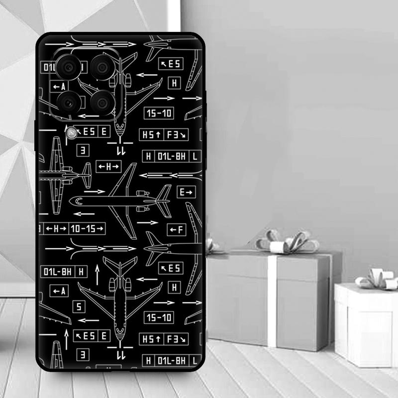 Aviation Aeroplane Pilot Cockpit Case For Samsung Galaxy M35 M56 M12 M06 M32 M52 M55 M15 M11 M13 M14 M16 M36 M31 M53 M34 M54