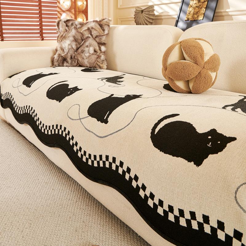 

Simple wind advanced sense chenille sofa cushion new non-slip anti-cat scratch cover cover cloth blanket sofa seat cushion cover 45*45cm