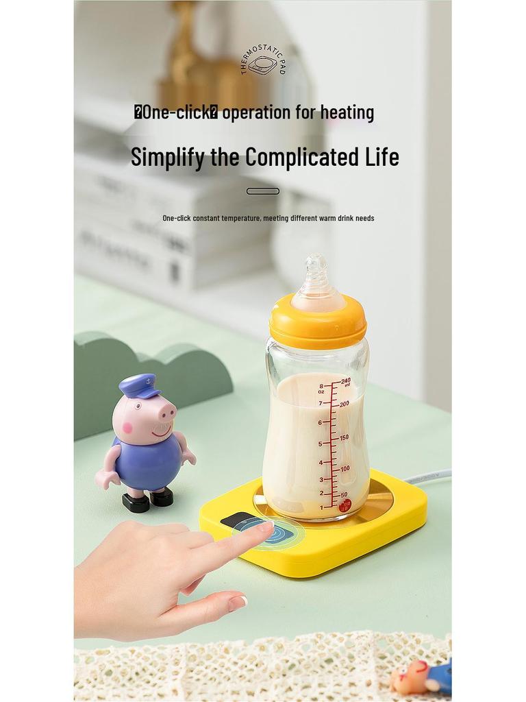 55° Heated Insulating Ceramic Mug with Coaster - Keeps Drinks Warm