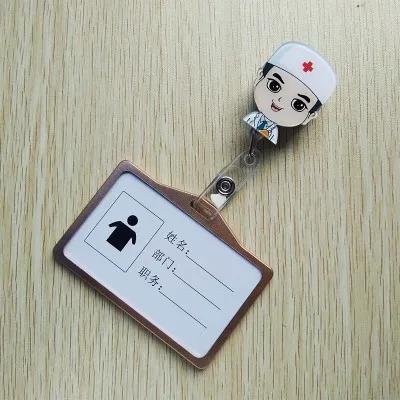 Cartoon Nurse Doctor Hospital Medical Keychains Retractable Brooch Badge Reel Clip ID IC Name Card Holders Gifts