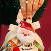 Weihnachts-Kordelzug-Geschenktüten 3D Stoffverpackung Geschenktüten Wiederverwendbare Weihnachts-Süßigkeitstüten mit Griff für Feiertags-Partygeschenke
