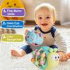 Baby Handheld Rattle Toy Infant Grasping Ball Soft Teething Toy Sensory Development Educational Toy for Newborns and Toddlers Safe Design