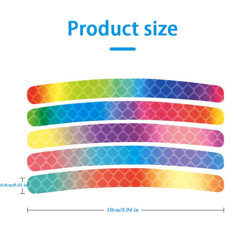 20pcs Car Wheel Reflective Colorful Laser Luminous Tire Anti-collision Stickers Personalized Creative Motorcycle Electric Car Stickers