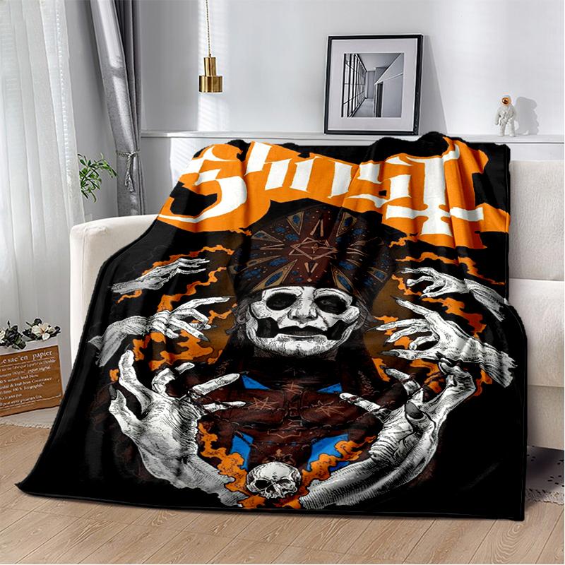 29 Stil Ghost Band Papa Emeritus Heavy Metal Dunkel Weiche Plüschdecke, Flanell Überwurfdecke für Wohnzimmer Schlafzimmer Bett Sofa