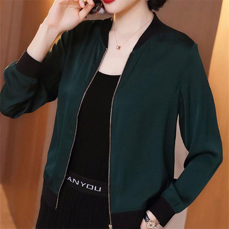 Mom's Elegant Chiffon Sun Protection Jacket – Slimming, Plus Size Cardigan, Stylish Loose-Fit Baseball Jacket for Women