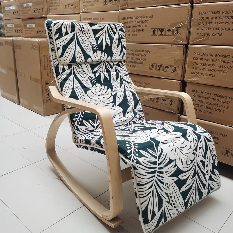 Nordic Korean Style Rocking Recliner: Folding Leisure Nap & Reading Chair Combo.