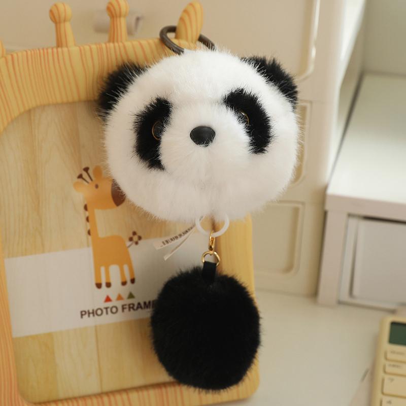 TreasuringU Panda Roux Peluche Pendentif Kawaii Panda Porte-clés Extensible Animaux Mignons Jouets Sac Flexible Cadeaux d'Anniversaire