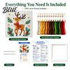 Needlepoint Kit for Beginners DIY Christmas Kit, Holiday Cross Stitch Santa Snowman Elk Patterns, Needlework Craft Adults Teens, Wall Art Handmade