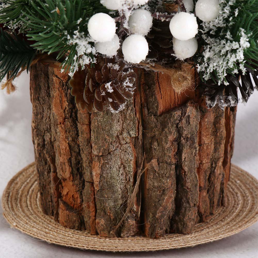 Stationery Storage Desktop Organizer Multifunctional Stationery Box Wooden Bark Pen Holder  Student