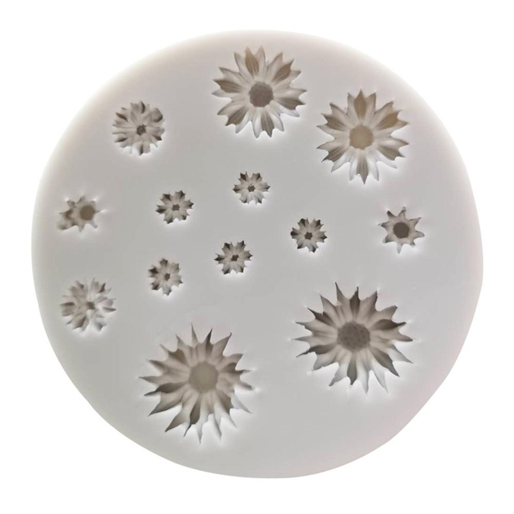 Kleine Gänseblümchen-Chrysanthemen-Silikonform für Kuchen, Dekoration, Fondant, Schokolade, Backform