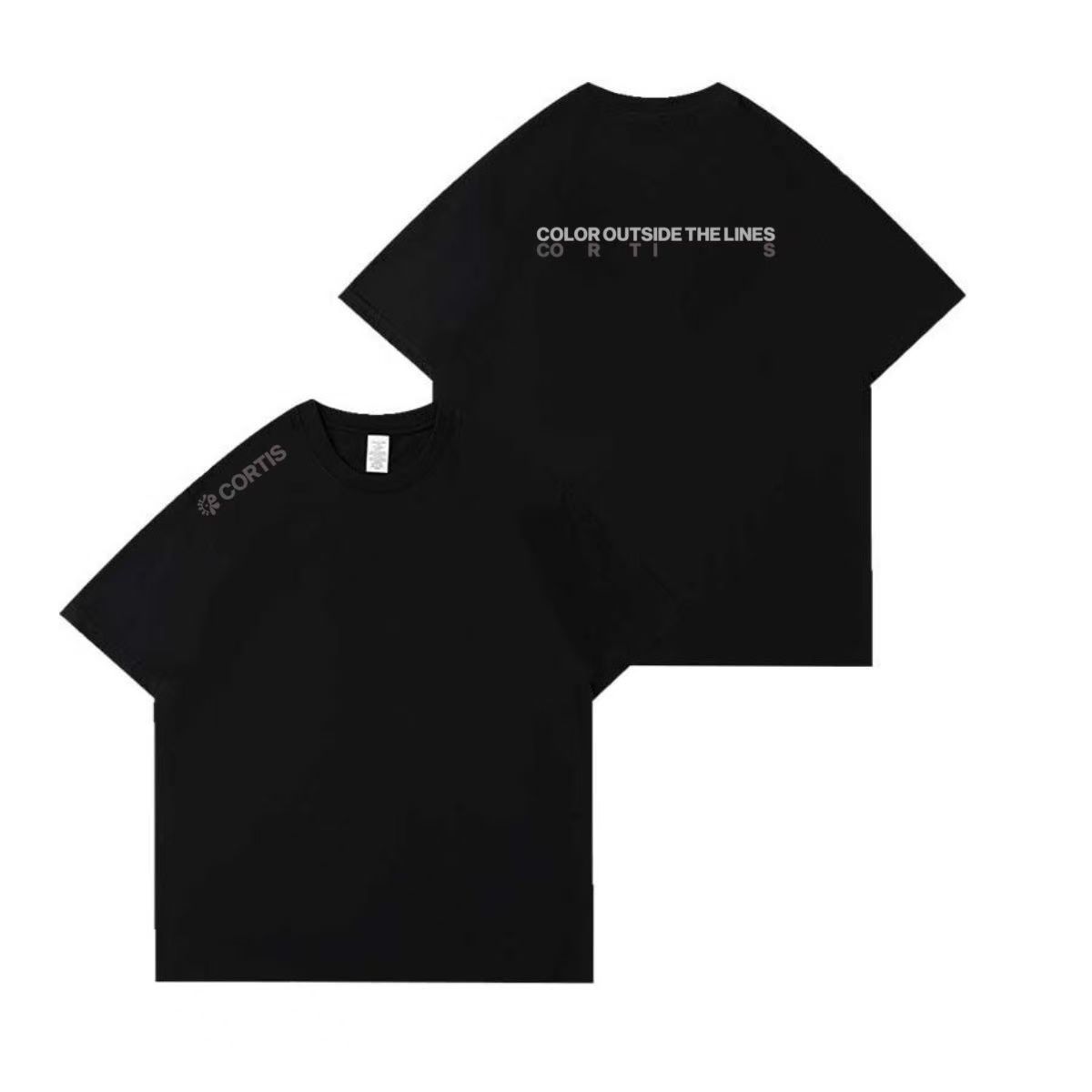 

Кортіс перший EP COLOR OUTSIDE THE LINES футболка Kpop мода T M чорний