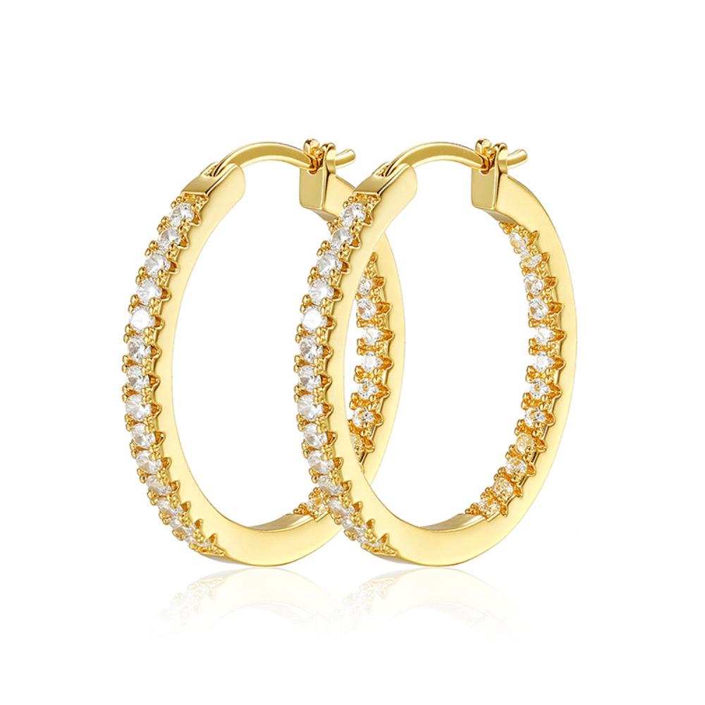 Oval earrings women's versatile light luxury earrings fashion earrings commuter ear buckles