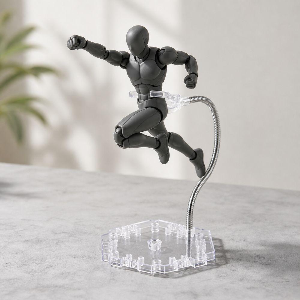 Adjustable Arm Figure Display Stand Replaceable Connectors Model Support Stand Collectible Display